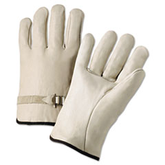 Anchor Brand® 4000 Series Leather Driver Gloves, Natural, Large, 12 Pairs