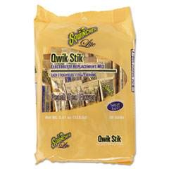 Sqwincher® Sugar-Free Qwik Stiks Energy Drink Mix, Peach Tea, 1.26oz, 500/Carton