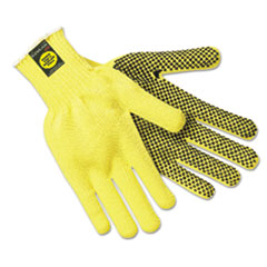 MCR™ Safety Kevlar Gloves, Large, Coated String Knit/Kevlar, PVC Dots
