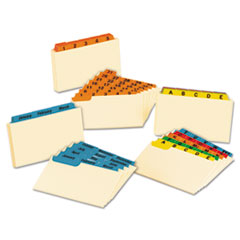 Oxford™ Manila Index Card Guides with Laminated Tabs