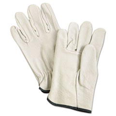MCR™ Safety Unlined Pigskin Driver Gloves, Cream, Medium, 12 Pairs