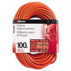 CCI® Outdoor Round Vinyl Extension Cord, 14/3 AWG, 100ft, Orange