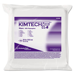 Kimtech™ W4 Critical Task Wipers, Flat Double Bag, 3-Ply, 9 x 9, Unscented, White, 100/Bag, 5 Bags/Carton