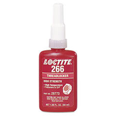 Loctite® 266 High-Strength/High-Temp Threadlocker, 50 mL, Red-Orange