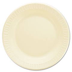 Foam Plate Quiet Classic Laminated Honey Ø18 cm (125 Units)