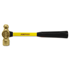 Ampco Safety Tools Engineers Ball Peen Hammer, 1.5lb, Fiberglass Handle