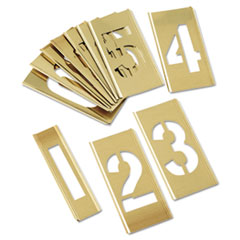 C.H. Hanson® 15-Piece Single-Number Brass Stencil Set