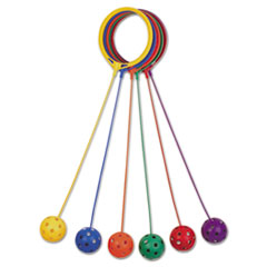 Champion Sports Swing Ball Set, Plastic, Assorted Colors, 6/Set