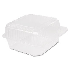 Dart® StayLock Clear Hinged Lid Containers, 6.5 x 6.1 x 3, Clear, 125/Pack, 4 Packs/Carton