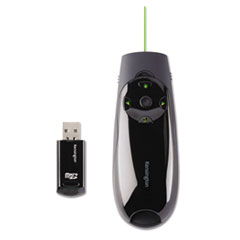 Kensington® Presenter Expert Wireless Cursor Control with Green Laser, Class 2, 150 ft Range, Black