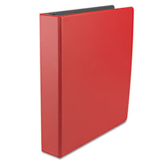Universal® Economy Non-View Round Ring Binder, 1-1/2" Capacity, Red