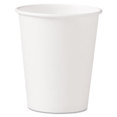 SOLO® Single-Sided Poly Paper Hot Cups, 10 oz, White, 50 Sleeve, 20 Sleeves/Carton