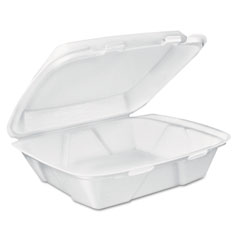 Dart® Carryout Food Containers, 7.8 x 8.5 x 2.5, White, 200/Carton