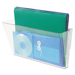 deflecto® Stackable DocuPocket Wall File, Legal Size, 16.25" x 4" , Clear