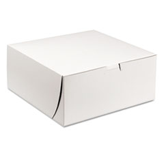 SCT® White One-Piece Non-Window Bakery Boxes, 9 x 9 x 4, White, Paper, 200/Carton