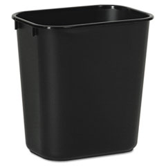 Boardwalk® Soft-Sided Wastebasket, 14 qt, Plastic, Black