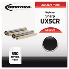 Innovera® Compatible UX5CR Thermal Transfer Print Cartridge, Black