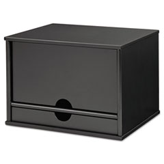 Victor® Midnight Black Collection Desktop Organizer, 13 3/10 x 10 1/2 x 9 1/5, Wood