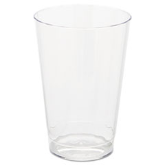 WNA Classic Crystal Plastic Tumblers, 12 oz, Clear, Fluted, Tall, 20 Pack, 12 Packs/Carton