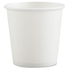SOLO® Single-Sided Poly Paper Hot Cups, 4 oz, White, 50 Bag, 20 Bags/Carton