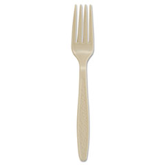 SOLO® Guildware Cutlery Sweetheart Polystyrene Tableware, Forks, Champagne, 1000/Carton