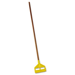 Rubbermaid® Commercial Invader Wood Side-Gate Wet-Mop Handle, 54", Natural/Yellow