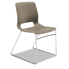 HON® Motivate High-Density Stacking Chair, Supports Up to 300 lb, Shadow Seat, Shadow Back, Chrome Base, 4/Carton
