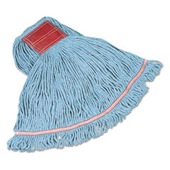 Rubbermaid® Commercial Swinger Loop Wet Mop Heads, Cotton/Synthetic, Blue, Large