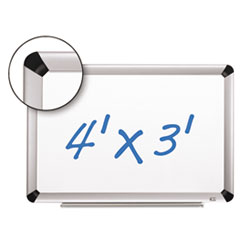 3M™ Porcelain Dry Erase Board, 48 x 36, Elegant Aluminum Frame