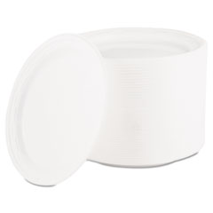 Dart® Famous Service Plastic Dinnerware, Plate, 6" dia, White, 125/Pack