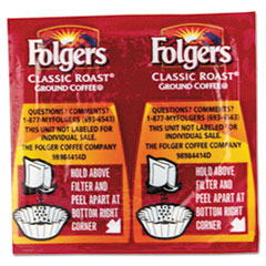 Folgers® Coffee, Classic Roast Regular, 9/10oz Vacket Pack, 42/Carton