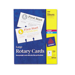 Avery® Large Rotary Cards, Laser/Inkjet, 3 x 5, 3 Cards/Sheet, 150 Cards/Box