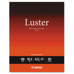 Canon® PRO Luster Inkjet Photo Paper, 10.2 mil, 8.5 x 11, Luster White, 50/Pack
