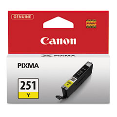 Canon® 6516B001 (CLI-251) ChromaLife100+ Ink, 330 Page-Yield, Yellow