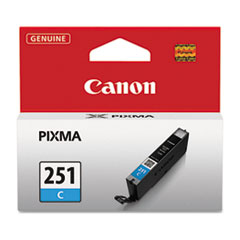 Canon® 6514B001 (CLI-251) ChromaLife100+ Ink, 304 Page-Yield, Cyan
