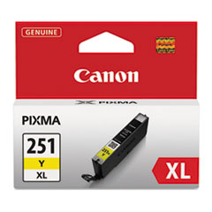 Canon® 6451B001 (CLI-251XL) ChromaLife100+ High-Yield Ink, 695 Page-Yield, Yellow