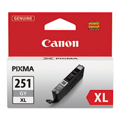 Canon® 6452B001 (CLI-251XL) ChromaLife100+ High-Yield Ink, 3,350 Page-Yield, Gray