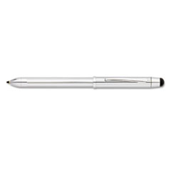Cross® Tech3+ Retractable Ballpoint Pen, Chrome Barrel, Black/Red Ink, Medium Point