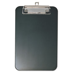 Officemate Plastic Memo Clipboard, 1/2" Capacity, 6 x 9, Black