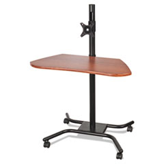 BALT® WOW Flexi-Desk Mobile Workstation, 31-1/2 x 26-1/2 x 46-1/2, Cherry/Black