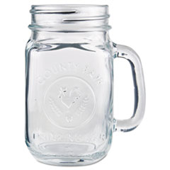 Libbey Glass Drinking Jar, 16 1/2 Ounces, Clear, 12/Carton