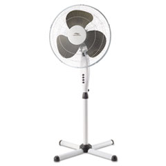 Lakewood 16" Three-Speed Oscillating Pedestal Fan, Three Speed, Metal/Plastic, White