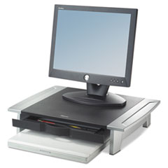 Fellowes® Standard Monitor Riser, 19 7/8 x 14 1/16 x 6 1/2, Black/Silver