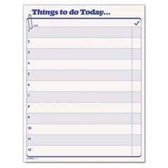 TOPS™ "Things To Do Today" Daily Agenda Pad, One-Part (No Copies), 8.5 x 11, 100 Forms Total
