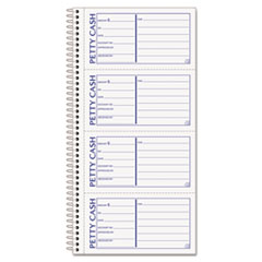 TOPS™ Petty Cash Receipt Book, Two-Part Carbonless, 5 x 2.75, 4 Forms/Sheet, 200 Forms Total