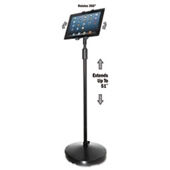 Kantek Floor Stand for iPad and Other Tablets, Black