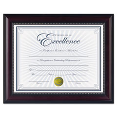 DAX® Prestige Document Frame, Rosewood/Black, Gold Accents, Certificate, 8.5 x 11