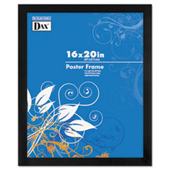DAX® Black Solid Wood Poster Frames with Plastic Window, Wide Profile, 16 x 20