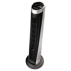 Bionaire™ Remote Control Tower Fan, Five Speeds, Black/Silver