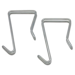 Alera® Single Sided Partition Garment Hook, Silver, Steel, 2/PK